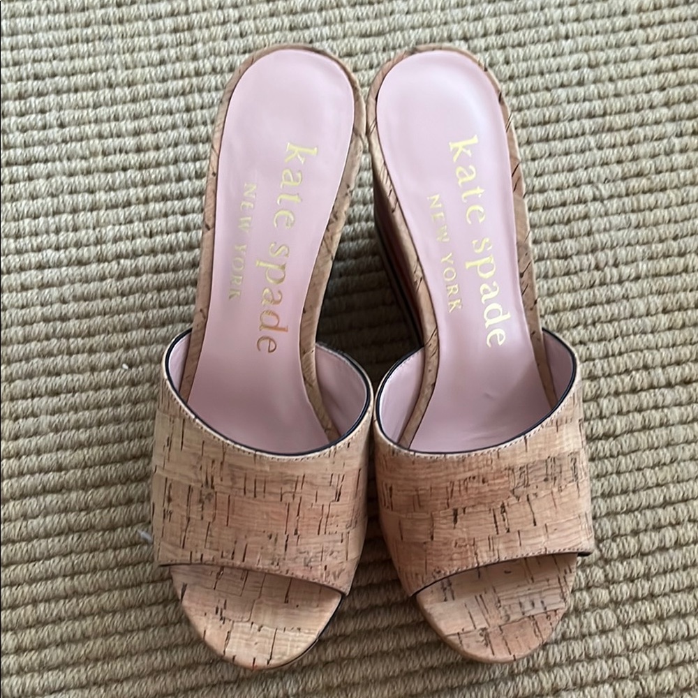 Kate Spade Tan Wedges with Open Toe Design